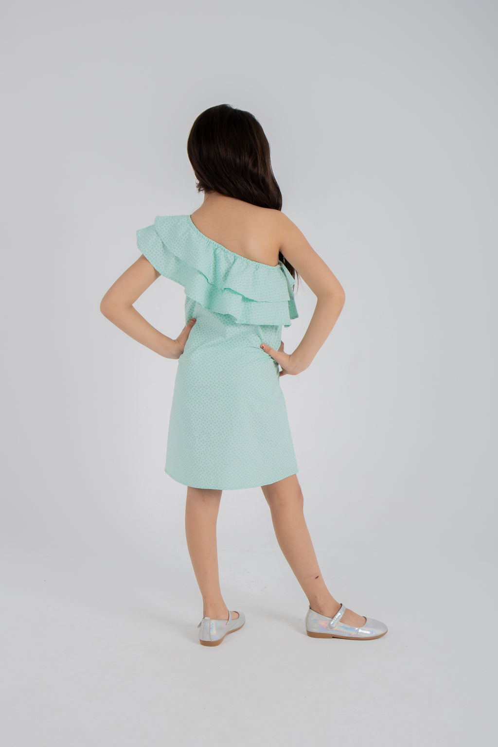 Mint One-Shoulder Dress