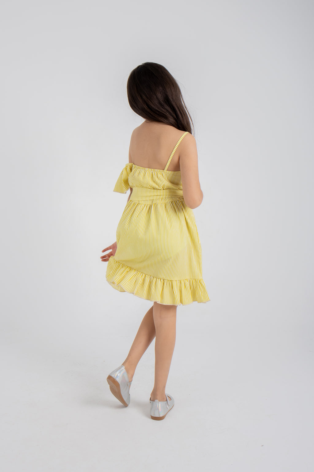 Yellow Raye Frilled Dress