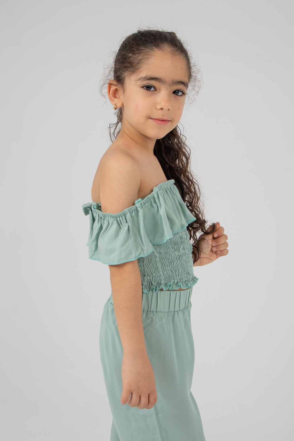 Girls' Off-Shoulder Jumpsuit